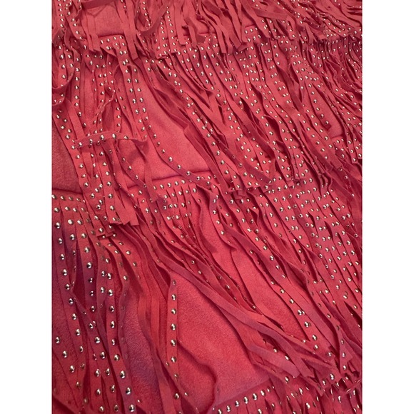 Pink Lily Fringe Dress Embellished Sleeveless Party Cocktail‎ Club Mini Dress - Picture 7 of 11